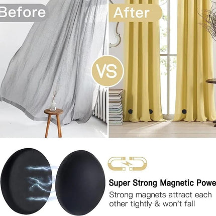 3-pack shower curtain magnets with silicone cover, rustproof and silent, prevents curtain from blowing up, 1.5 inches.