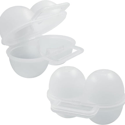 2-Pack Egg Storage Container with 2 Compartments, Portable PP Material for Picnics and Hiking.
