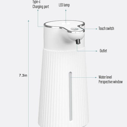 Automatic Soap Dispenser 400ml Touchless USB-C Rechargeable Soap Pump.