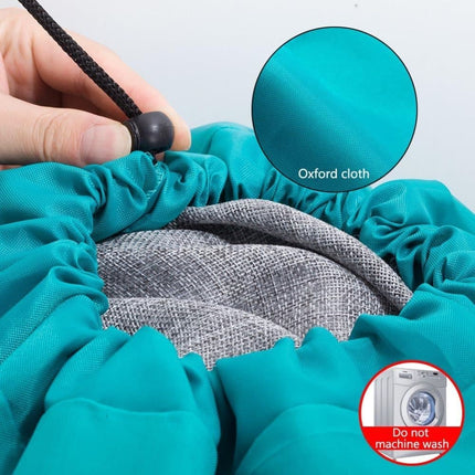Foldable Laundry Bag for Travel, Large, Blue, Compatible with Dirty Clothes Storage.
