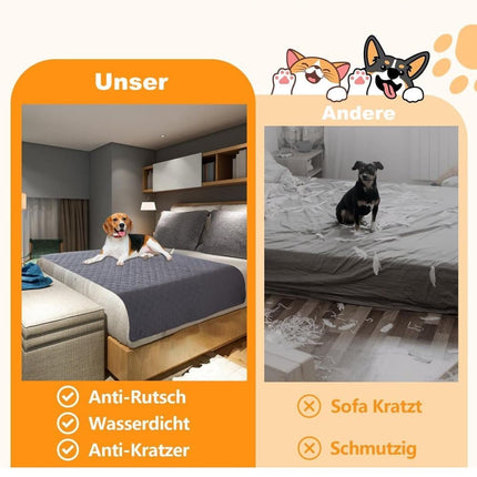 Waterproof Leakproof Double-Sided Dog Blanket Furniture Protector for Pets, 170x200cm.