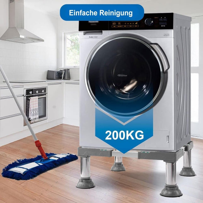 Washing machine base with vibration-damping legs, strong load-bearing, non-slip, practical, 21-24cm.