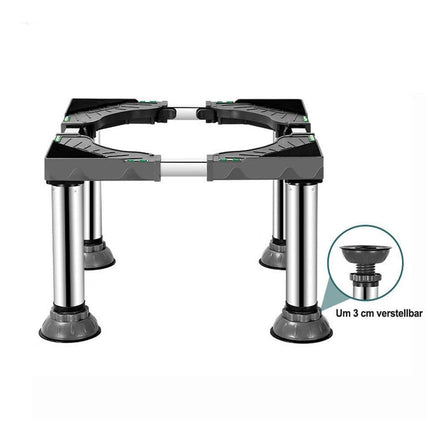 Non-slip washing machine base with vibration-damping legs, strong load-bearing capacity, 31-34cm.