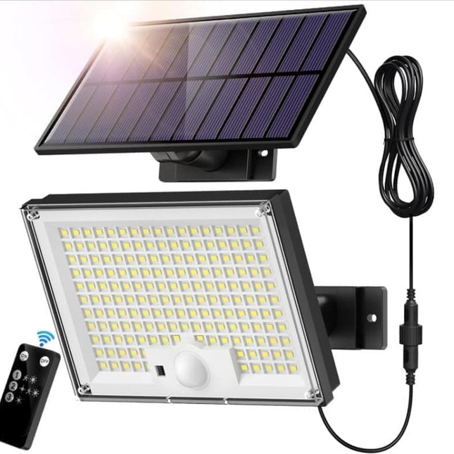 172 LED Solar Light Outdoor with Motion Sensor, IP65 Waterproof, 3 Modes for Garden and Driveway.