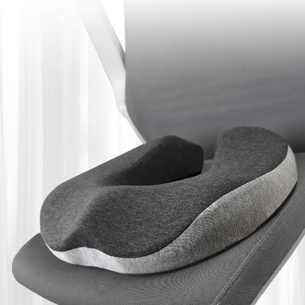 Ergonomic Memory Foam Orthopedic Seat Cushion for Coccyx Pain Relief, U-Shaped, for Office and Home.