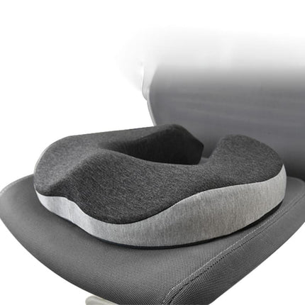 Ergonomic Memory Foam Orthopedic Seat Cushion for Coccyx Pain Relief, U-Shaped, for Office and Home.