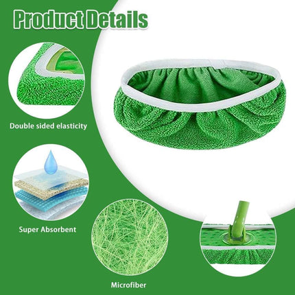 8 Replacement Cloth Covers for Swiffer Mop, Reusable Wet and Dry Cleaning Pads, Compatible with Swiffer.