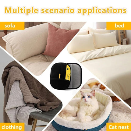 2-Pack Pet Fur Removal Glove, Double-Sided Reusable Static Hair Remover, Compatible with Cats and Dogs.