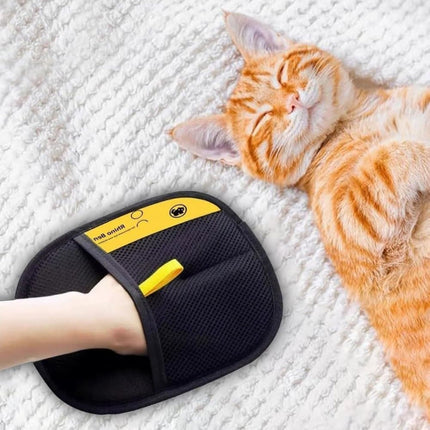 2-Pack Pet Fur Removal Glove, Double-Sided Reusable Static Hair Remover, Compatible with Cats and Dogs.