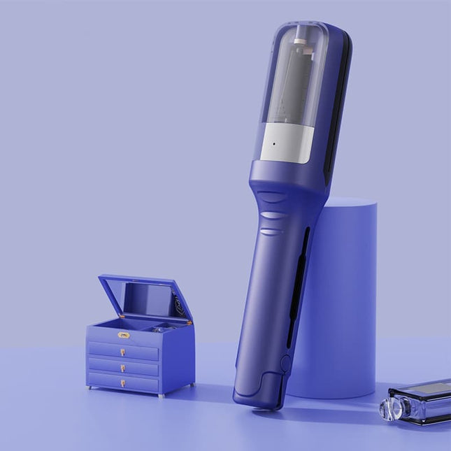 Portable Rechargeable Hair Trimmer Split End Trimmer for Travel, Protects Hair, Blue.