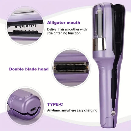 Rechargeable Split End Trimmer Portable Hair Trimmer for Travel Easy to Use, Black.
