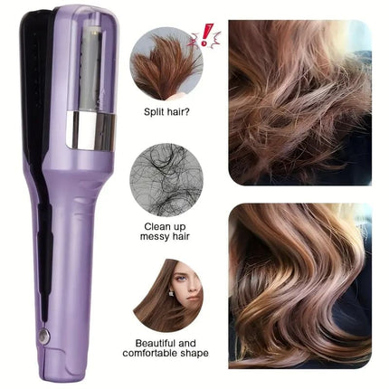 Rechargeable Split End Trimmer Portable Hair Trimmer for Travel Easy to Use, Black.