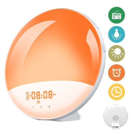 1 Pack Wake Up Light Alarm Clock with FM Radio and Sunrise Sunset Simulation.