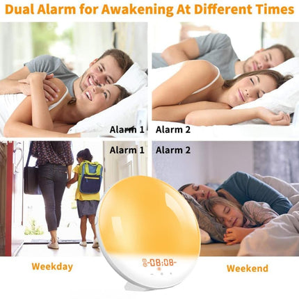 1 Pack Wake Up Light Alarm Clock with FM Radio and Sunrise Sunset Simulation.