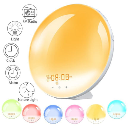 1 Pack Wake Up Light Alarm Clock with FM Radio and Sunrise Sunset Simulation.