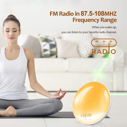 1 Pack Wake Up Light Alarm Clock with FM Radio and Sunrise Sunset Simulation.