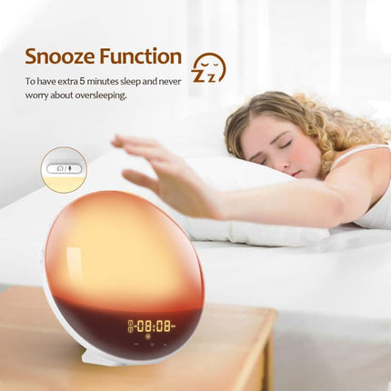 1 Pack Wake Up Light Alarm Clock with FM Radio and Sunrise Sunset Simulation.
