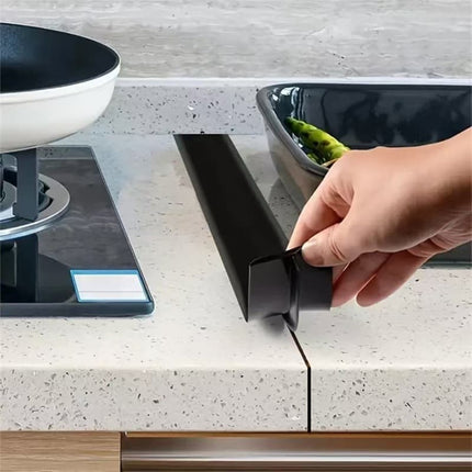 2-Pack High Temperature Resistant Gap Strip for Stove and Cabinet, 1.5 x 0.5 Inches, Black.