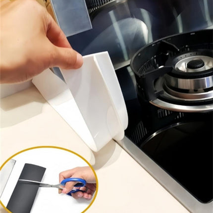 2-Pack High Temperature Resistant Gap Strip for Kitchen, 60cm, Compatible with Stove and Cabinet, White.
