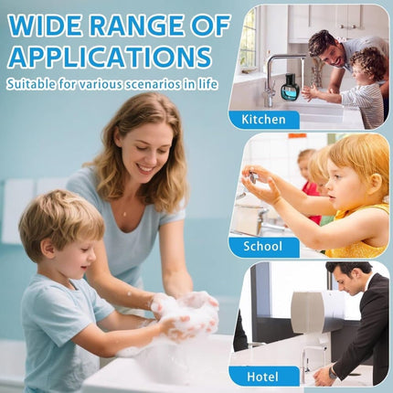 500ml Touchless Automatic Soap Dispenser with USB-C Charging, compatible with Liquid Soap, Black.