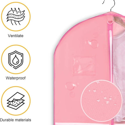 Foldable Garment Bag with 5 Pockets, Pink, 110x60 cm.