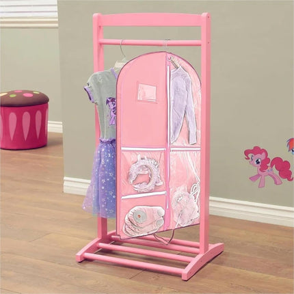 Foldable Garment Bag with 5 Pockets, Pink, 110x60 cm.