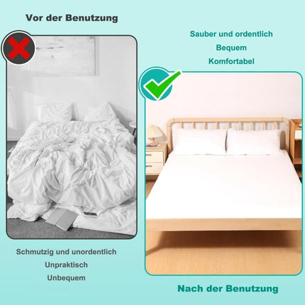 Adjustable Sheet Holders with Elastic Bands and Metal Clips for Securing Sheets Mattress or Sofa Covers, Black.