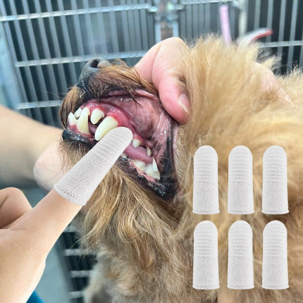 20 Pack Pet Finger Brush for Dogs and Cats, Gentle Teeth Cleaning, Reusable, Compatible with Oral-B.