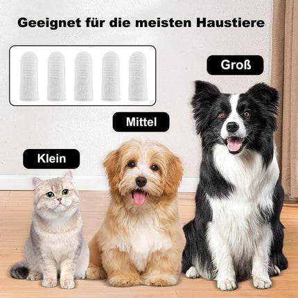 20 Pack Pet Finger Brush for Dogs and Cats, Gentle Teeth Cleaning, Reusable, Compatible with Oral-B.