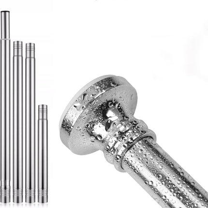 Extendable stainless steel telescopic curtain rod, 47-96cm.