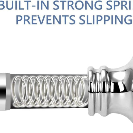 Extendable stainless steel telescopic curtain rod, 47-96cm.