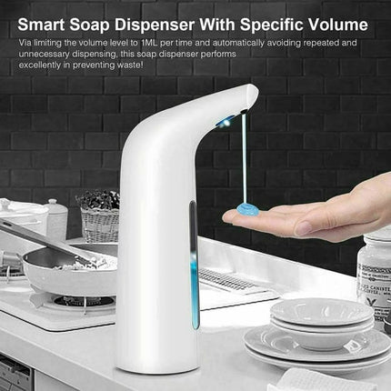 400ML Automatic Touchless Liquid Soap Dispenser, White.