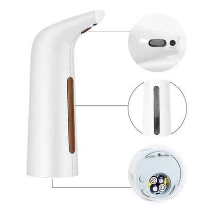 400ML Automatic Touchless Liquid Soap Dispenser, White.