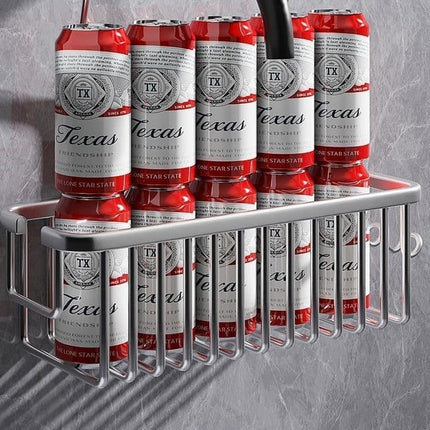 Shower Shelf without Drilling Hanging Shower Basket for Shampoo and Soap, Silver, Bathroom Storage Organizer.