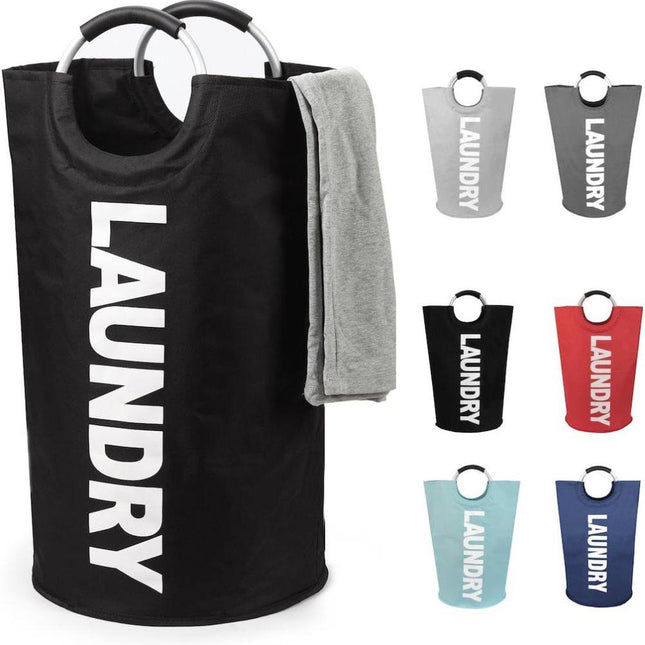90L Foldable Laundry Basket Waterproof with Samsung, 38x38x79 cm Black.