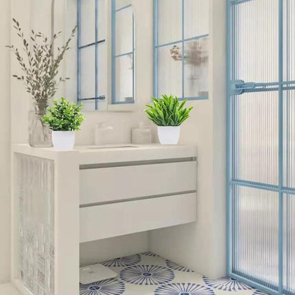 4-Pack Artificial Plants with Pot for Living Room and Office Decoration, 17x12 cm.