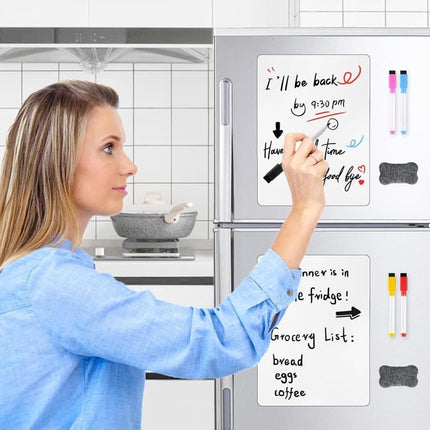 Magnetic Whiteboard A3 for Refrigerator, White.