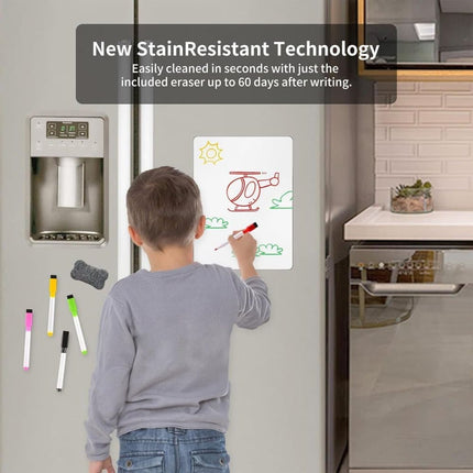Magnetic Whiteboard A3 for Refrigerator, White.