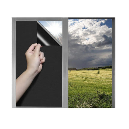 Reflective Self-Adhesive Window Film for Sun Protection UV Block and Privacy, Black, 40cmx2m.