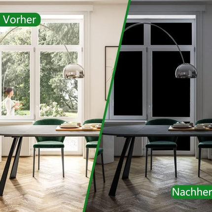 Reflective Self-Adhesive Window Film for Sun Protection UV Block and Privacy, Black, 40cmx2m.
