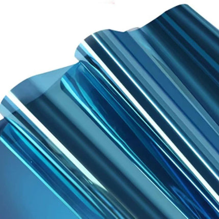 50cmx2m Self-Adhesive Window Film Mirror Reflective Sun Protection UV Block Heat Privacy, Blue.