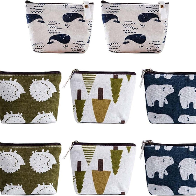 8-Pack Mini Makeup Bags with Zipper for Travel Storage, 8-Pack.