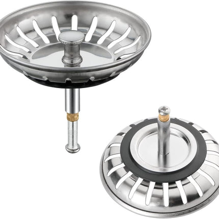 Strainer Basket Sink Stopper with Basket Valve, compatible with IKEA Kitchen Atlant and Domsjö, 82mm/79mm.