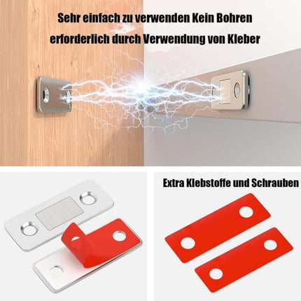 8-Pack Strong Magnetic Locks Stainless Steel Invisible Door Locks, Compatible with Doors Windows Cabinets Drawers, 2.36\.