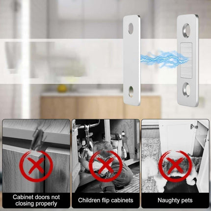 8-Pack Strong Magnetic Locks Stainless Steel Invisible Door Locks, Compatible with Doors Windows Cabinets Drawers, 2.36\.