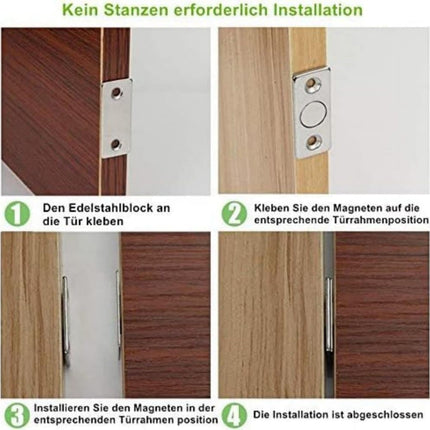 8-Pack Strong Magnetic Locks Stainless Steel Invisible Door Locks, Compatible with Doors Windows Cabinets Drawers, 2.36\.
