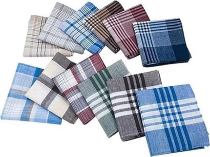 12-Piece Men's Cotton Napkin Set, 40x40 cm.