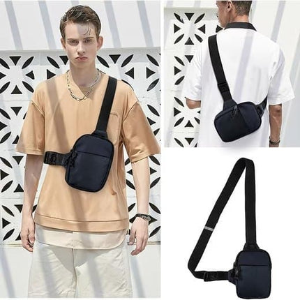 Waterproof Shoulder Bag for Cycling Sports Travel, Black, M.