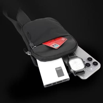 Waterproof Shoulder Bag for Cycling Sports Travel, Black, M.