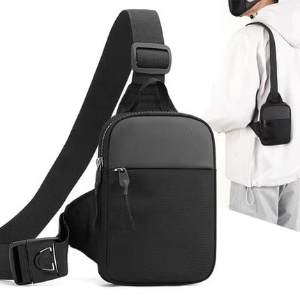 Waterproof Shoulder Bag for Cycling Sports Travel, Black, L.